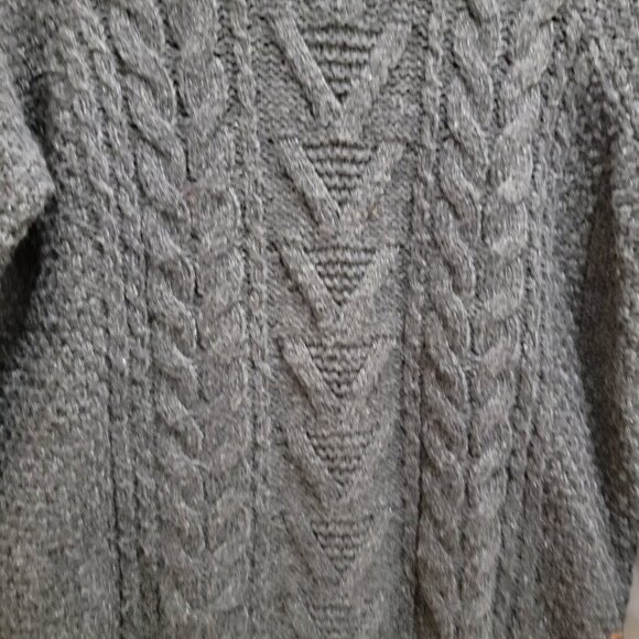 Roots Canada Melange Charcoal Gray Chunky Wool Blended Pullover Sweater XS Used - Picture 2 of 15